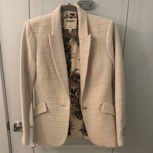 L'AGENCE Ivory Textured Knit Blazer